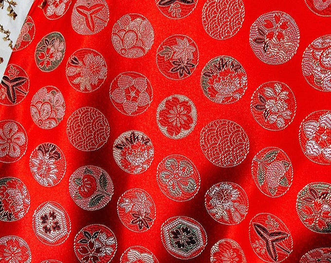 Chinese Small Post Silk Brocade Fabric On SALE | 11.99/Meter | 29" Wide | 2 colors | Clearance | Upholstery, Quilting and Sewing fabric
