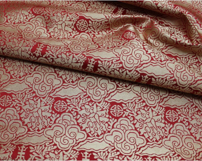 4 Color Cloud style brocade fabric, jacquard fabric, Costume dress, Cheongsam, Home Decor, Pillow Case fabric, by the meter
