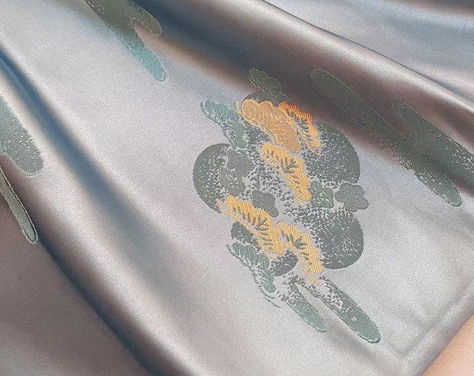 Nishijin Ori Rayon Fabric: Lucky Cloud Jacquard Brocade (59" Wide)