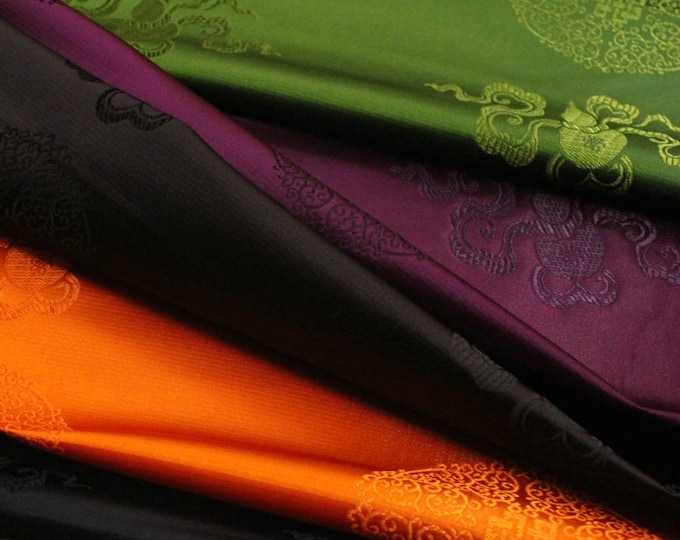Chinese style Mongolian Gown Tibetan robe decoration Brocade handmade fabric jacquard silk brocade antique fabric