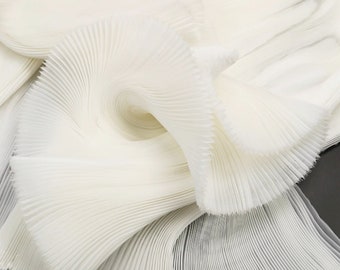 Creative texture pleated Chiffon fabric, 56" Wide 4 Colors, hand-pressed crepe Designer Fabric, wedding Gowns, Long Dress, Crafts, Events