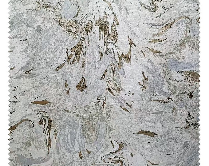Abstract Mountain Jacquard Fabric • Oil-Painting Textured Brocade for Upholstery, Clothing & Home Decor, sell by the meter, 59"Wide