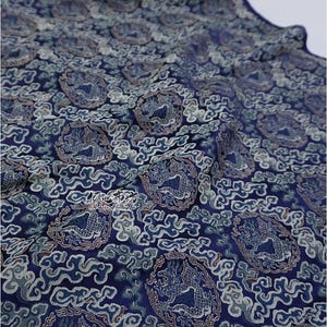 Silk Brocade Fabric: Chinese Song Dynasty Style, 29.5&quot; Wide