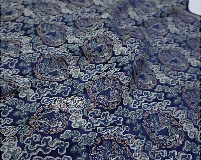 Chinese Song Dynasty brocade Fabric | Full Meter Price | 29.5" Width | Handmade Silk Brocade| Cheongsam, Mongolian robe, Qipao, Decor Fabric