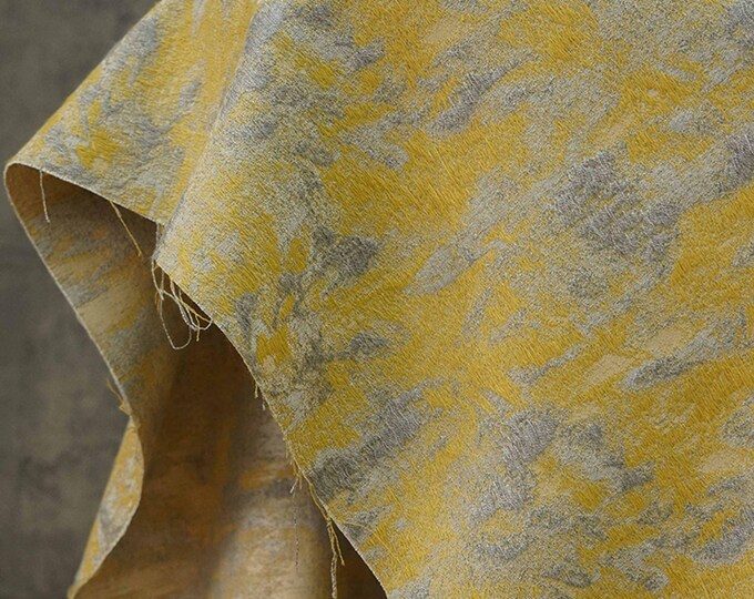 Gold thread jacquard fabric, 3D oil painting texture, designer fabric, Upholstery, quilting, Sewing bookbinding /fabric, 54"W By one Meter