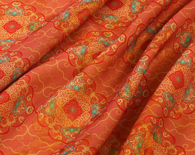 Baoxiang Jacquard Fabric: Chinese Style Silky Satin (59" Wide)