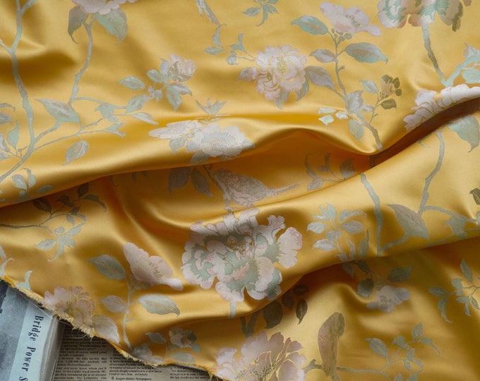 63"W High-end jacquard flower Designer fabric, customization, Upholstery, Quilting and Sewing fabric, Dress, skirt, Curtain/Fabric by 1 yard