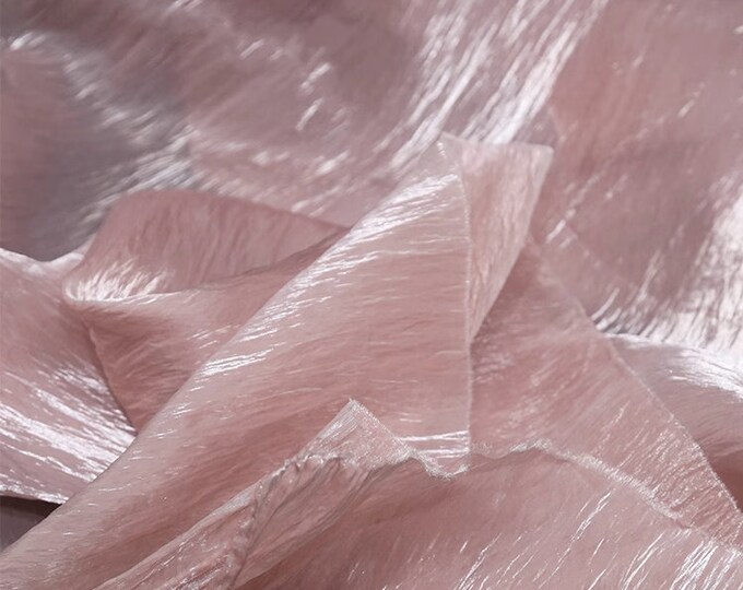 Glitter organza hand-ruffled Textured fabric | Costume, Decoration, Apparel, Cosplay, Dance Wear, Designer DIY,  clothing/ fabric, 48"Width