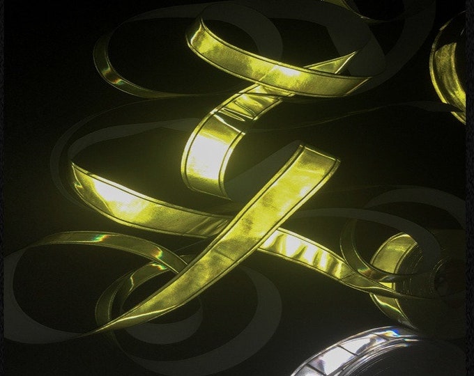 High-gloss reflective webbing strip, luminous traffic warning sewing, Night Strong Light fabric, safety warning, decor, sport, rope edging