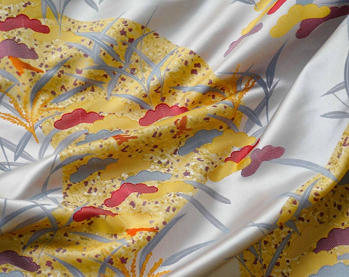 Garden full of spring scenery jacquard fabric, designer fabric, Prom dress, 65"W, Upholstery, Decor, Costume, bag, Sewing, Quilting/Fabric