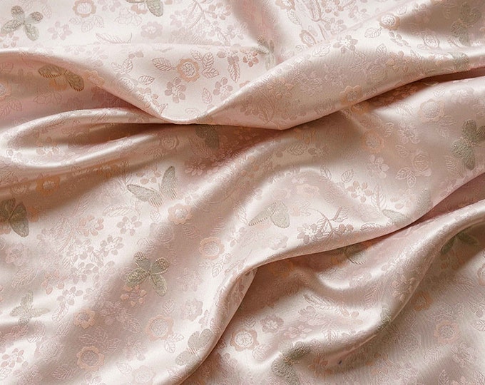 Gold thread jacquard fabric, 3D texture, designer fabric, Upholstery, Decor, Costume, Curtain, Handbag, Sewing/Fabric by the meter, 63"W