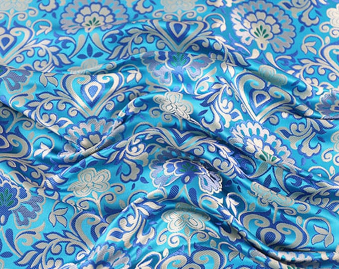 Chinese style Mongolian Gown Tibetan robe decoration Brocade handmade fabric, jacquard silk brocade, Upholstery, Quilting and Sewing fabric