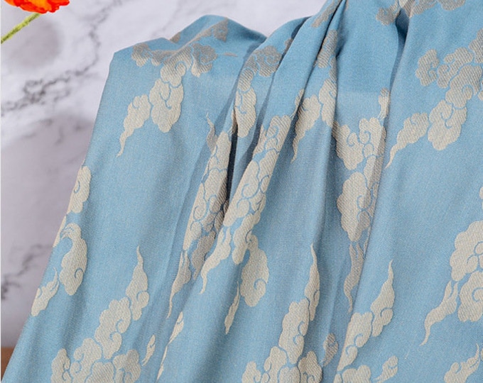 2 colors Auspicious clouds in the Forbidden City brocade fabric, jacquard fabric, Upholstery, Decor, Costume/Fabric by the meter, cheongsam