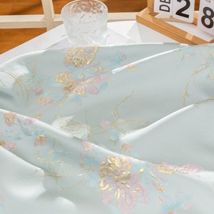 Gold Thread Butterfly Jacquard Fabric: 3D Texture, 56" Wide