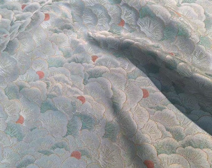 Nishijin Woven Jacquard Fabric – Japanese Eight-Treasure Kaleidoscope Pattern, 55" wide