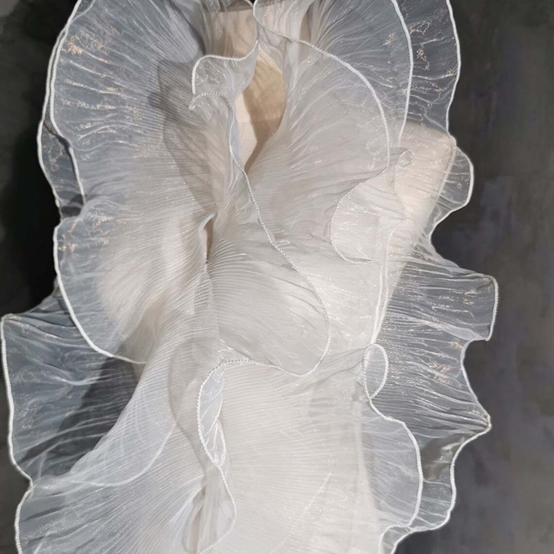 Organza Ruffle Pleated Ruffle Organza Fabric: 3D Fold, Stiff Texture, 13cm Wide - Etsy