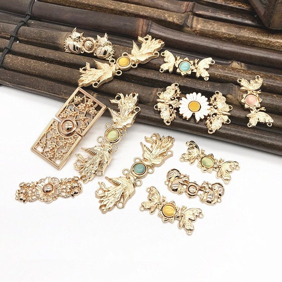 金属製チャイナドレスボタン：中国結び留め具、縫製留め具 - Etsy 日本