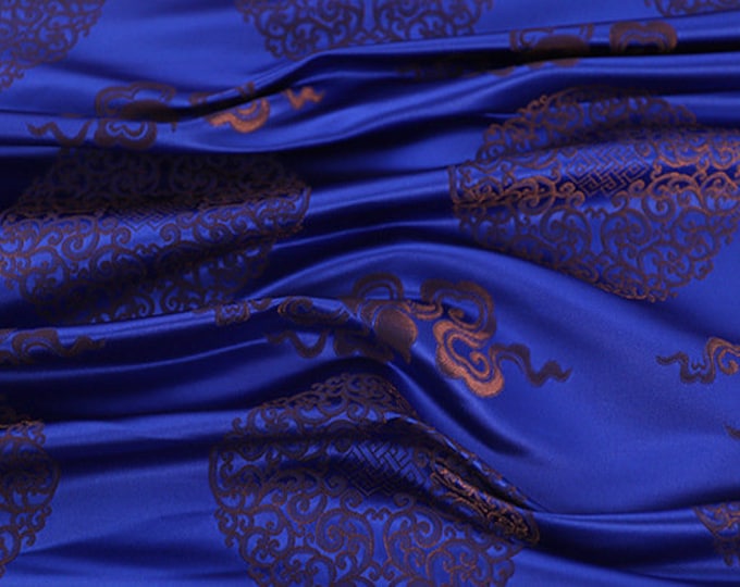 Chinese style Mongolian Gown Tibetan robe decoration Brocade handmade fabric jacquard silk brocade antique fabric