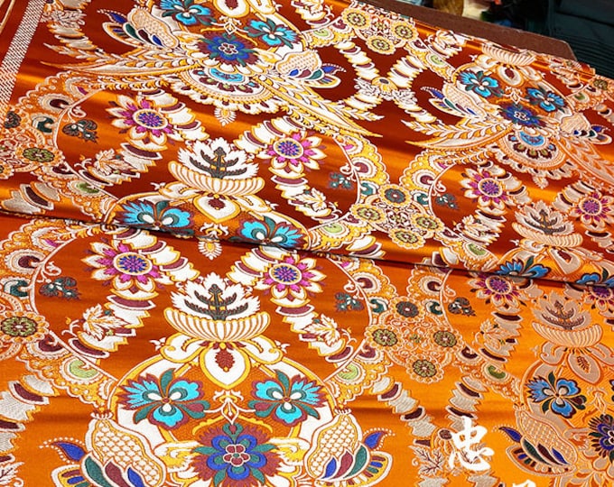 Chinese style Mongolian Gown Tibetan robe decoration Brocade, handmade fabric jacquard silk brocade antique fabric, Upholstery Sewing fabric