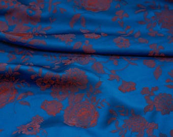 45"W Chinese Traditional bamboo Jacquard Brocade Fabric, Floral Curtain/Dress DIY Fabric, Home Furniture Fabric, Soft and Atmospheric