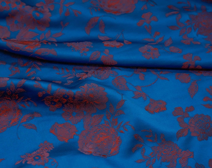 45"W Chinese Traditional bamboo Jacquard Brocade Fabric, Floral Curtain/Dress DIY Fabric, Home Furniture Fabric, Soft and Atmospheric