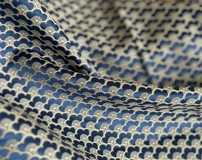 Nishijin Japanese Brocade Fabric: Fish Scales, Gold Thread (59" Width)