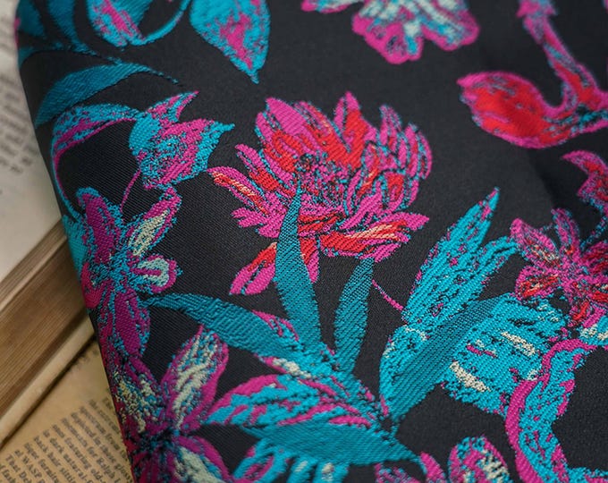 Gold thread jacquard fabric, Vintage Palace 3D designer fabric, Prom, Sewing, drapery, Decor, Quilting, DIY, Handbag fabric, 58"W By 1 Meter