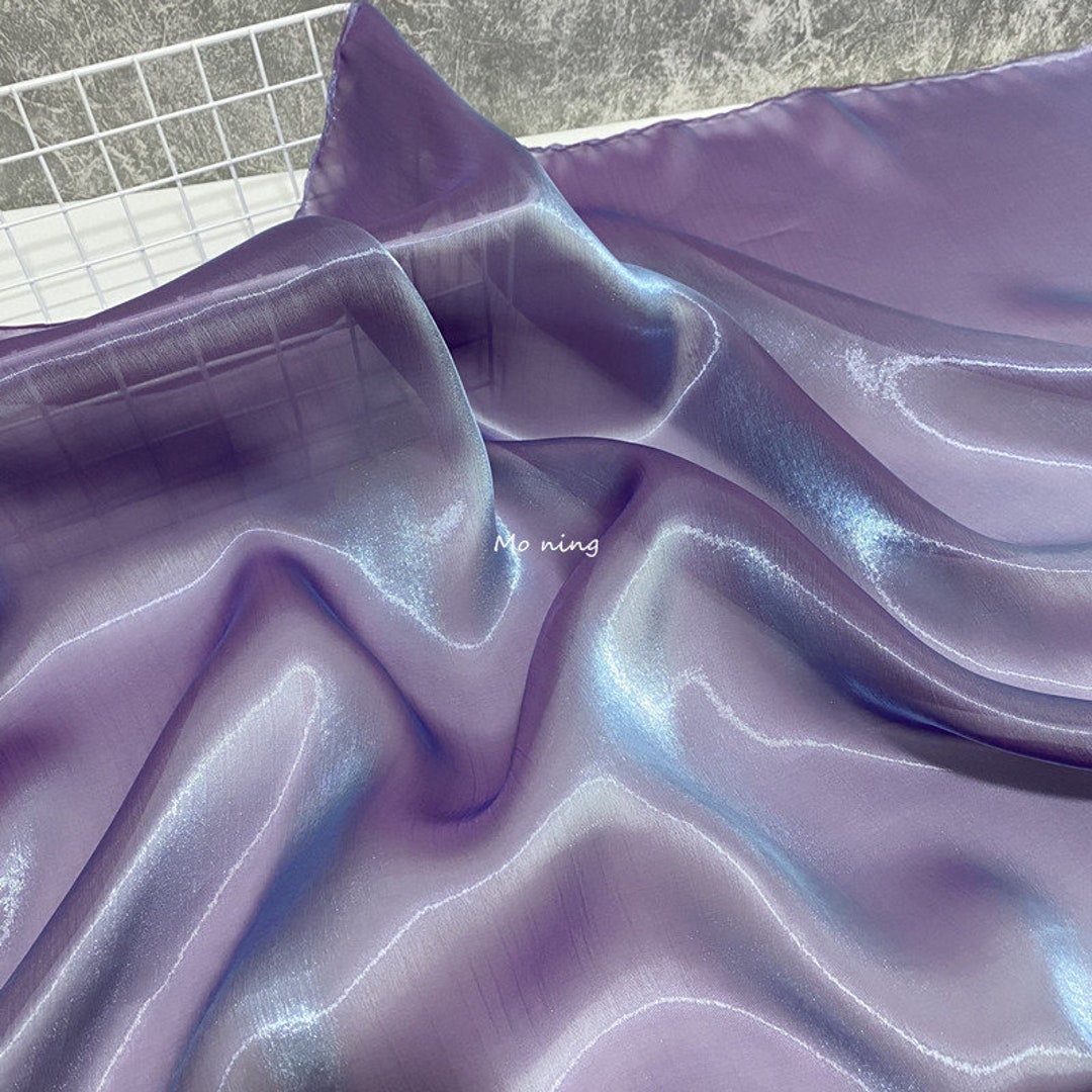 High-grade Crystal Silk Satin Dress Fabric Liquid Reflective Metallic  Future Luster Fashion Apparel Design Fabric 59 