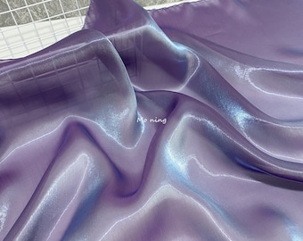 9 colors Water-shine ultra-gloss crystal silk-satin fabric, Metallic luster clothing, skirt, bag, jacket/fabric, 57" Wide, Quilting & Sewing