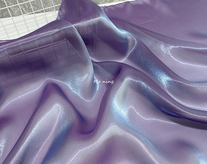 9 colors Water-shine ultra-gloss crystal silk-satin fabric, Metallic luster clothing, skirt, bag, jacket/fabric, 57" Wide, Quilting & Sewing
