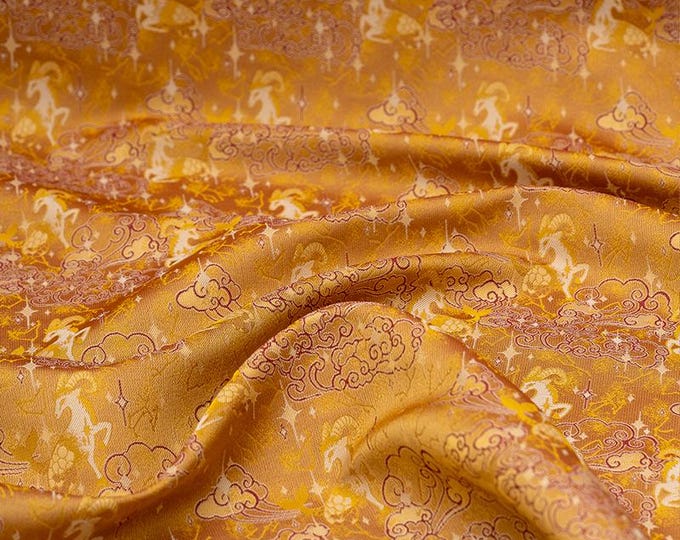 Chinese Song Dynasty brocade Fabric | Full Meter Price | 59" Wide | Handmade Silk Brocade | Cheongsam, Mongolian robe, Qipao , Decor Fabric