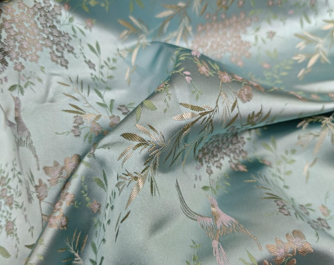 Nightingale Brocade Jacquard Fabric: Chinese Style Dressmaking & Home Decor