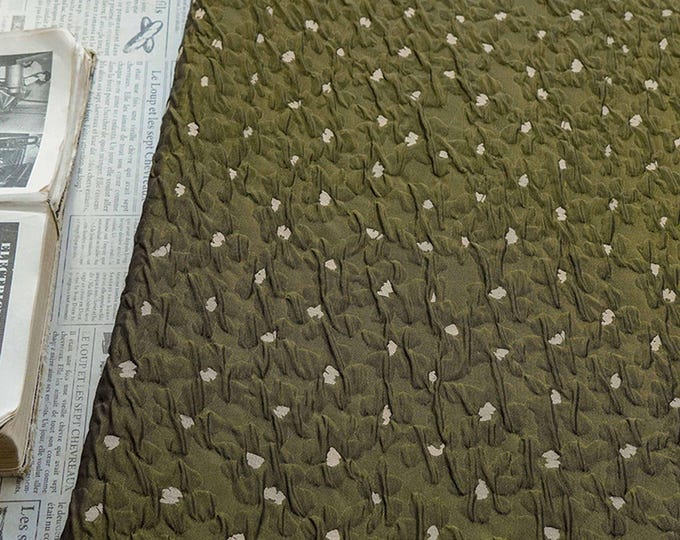 Vintage 3D Embossed Floral Jacquard Brocade Fabric - 55" Wide