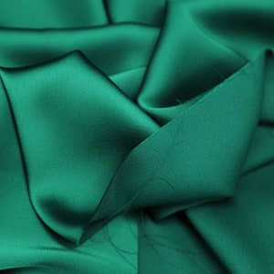 12 COLORS Satin Silk Fabric On SALE| SOLIDS Variety Color 59&quot; Width | by the meter Dress Craft Fabric, Plain Luxury Wedding Robe Fabric