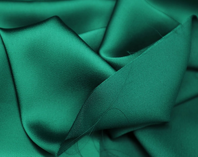 12 COLORS Satin Silk Fabric On SALE| SOLIDS Variety Color 59" Width | by the meter Dress Craft Fabric, Plain Luxury Wedding Robe Fabric