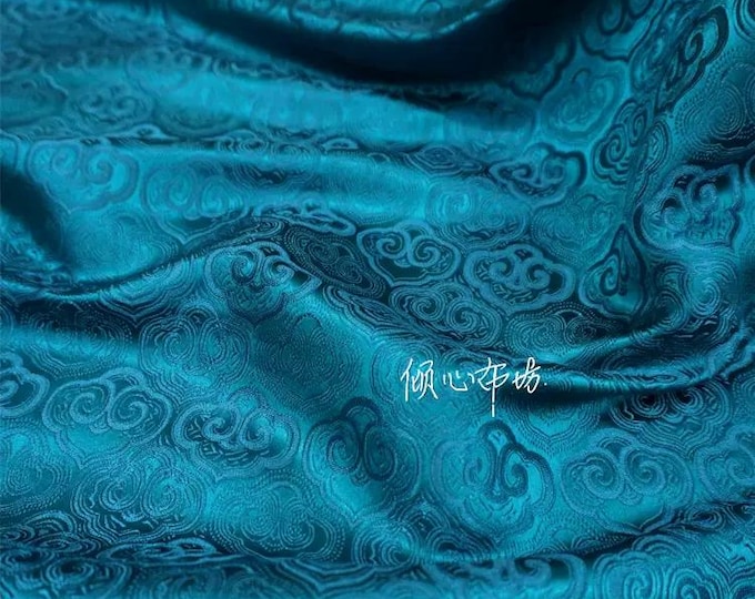 7 Colors Cloud style brocade fabric, jacquard fabric, Costume dress, Cheongsam, Home Decor, Pillow Case, drapery, Quilting fabric by 1 meter