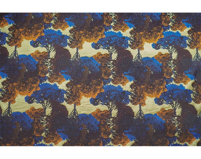 Giant trees jacquard woven fabric, oil painting pattern with embossed effects, Upholstery, Decor, Costume, Curtain, bag, Sewing/Fabric, 63"W