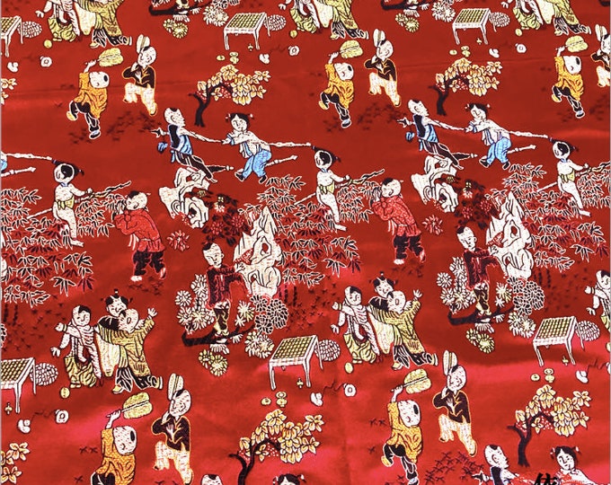 Chinese Traditional Ancient Descendants of the House Jacquard Brocade Fabric, Floral Curtain/Dress DIY Sewing Fabric, Home Furniture Fabric