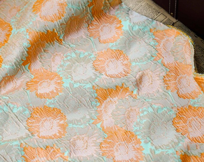 Oil painting color matching jacquard fabric, designer fabric, Upholstery, Quilting, Sewing, drapery, Costume, DIY/fabric, 63"W By 1 Meter