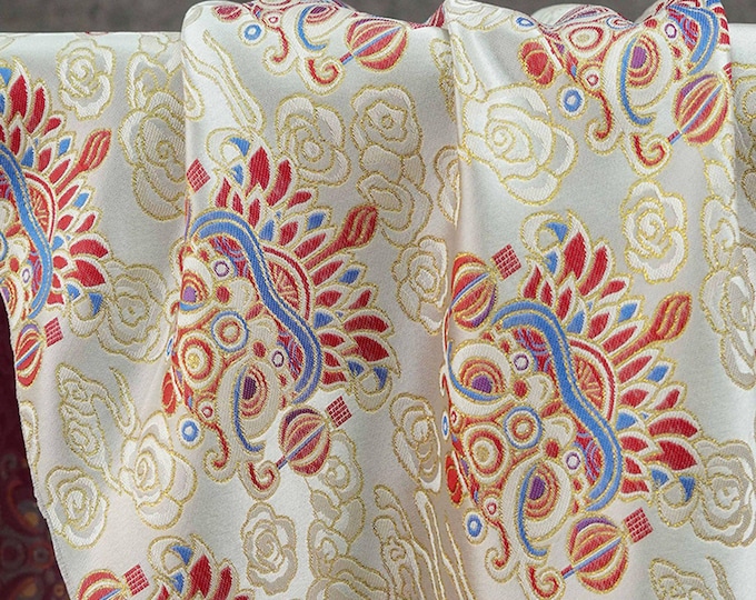 Song Brocade Fabric: Baoxiang Gold Thread Jacquard - Emperor Robe Style