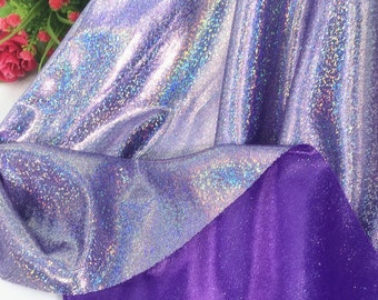 4-Way Stretch Symphony Laser knitted fabric, sprayed Glitter soft mesh fabric, costume, veil, background, sewing, Doll DIY/fabric, 59"W