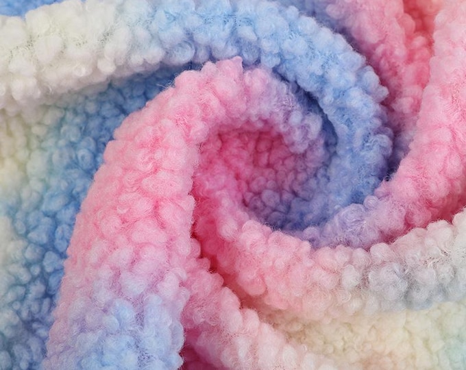 Lamb Velvet Fabric, Bloom Plush Fabric, Soft plush, Fabric, Upholstery, Cosplay, Costume, blanket, Hats, Jacket, Bag/Fabric by yard, 56" W