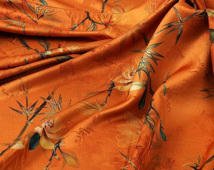 59"W Magnolia Tea silk satin fabric, 3 colors, Upholstery, Decor, Costume, Curtain, bag, Sewing, drapery, DIY/Fabric