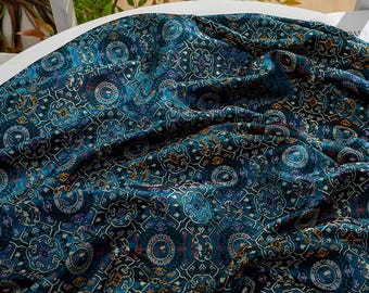 Song Dunhuang Silk Brocade Fabric: Tibetan Robe Cheongsam Material