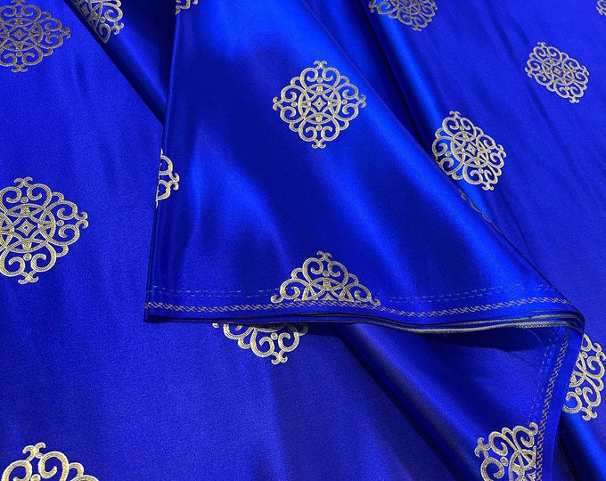 Chinese style Mongolian Gown Tibetan robe decoration Brocade handmade fabric, jacquard silk brocade, Upholstery, Quilting and Sewing fabric