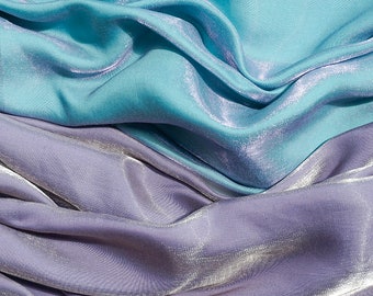 9 colors Shiny glazed Mercerized Cotton, Gradient Bright Satin fabric, Shiny Silky Hanfu skirt Mermaid fabric, 59" Wide, Sells by the Meter