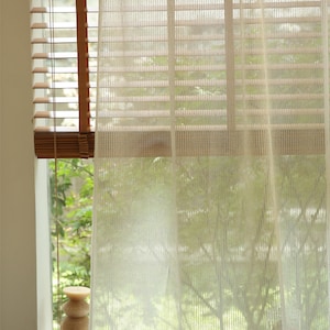 110 "H giapponese ad alta qualità a strisce naturali pioggia rugiada canapa verticale grano verticale Tenda Tessuto, Soggiorno Sala da pranzo, Camera da letto, Decoro, Sfondo / Tessuto