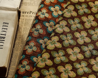 Thick jacquard Upholstery Fabric, Victorian Vintage Style Edwardian Fabric By The Yard, 59"W, Decor, Curtain, bag, Sewing, DIY/ Fabric