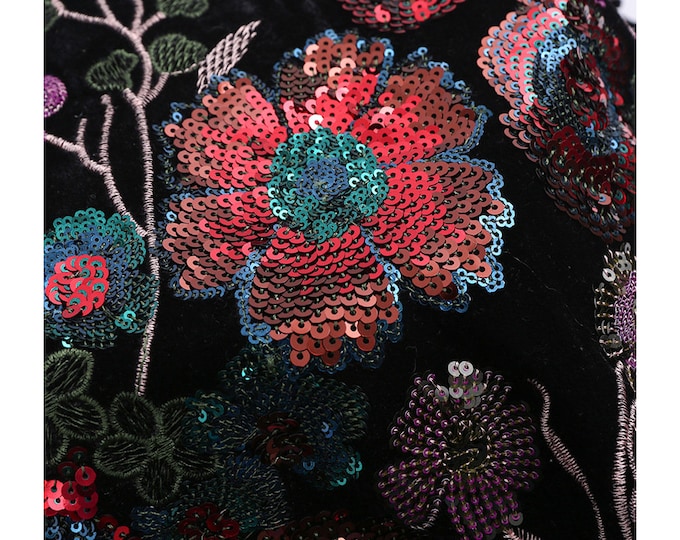 49”Wide bamboo embroidery colorful velvet fabric by the Meter, Dress, Curtains, Drapery, Upholstery, Sewing, Cheongsam, shoes, suits/fabric