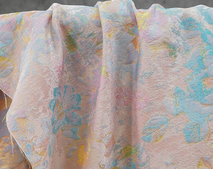 Oil Painting Style Floral Jacquard Fabric – Home Decor, Curtains, Quilting, Upholstery, Craft, DIY Projects, 58" Wide